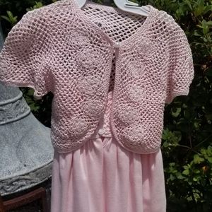 Pink Crochet sun dress size 4t